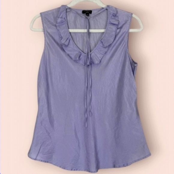 Talbots Tops - 100% Silk Talbots Sleeveless Top 12 P Lavender Old Money Aesthetic Fairy